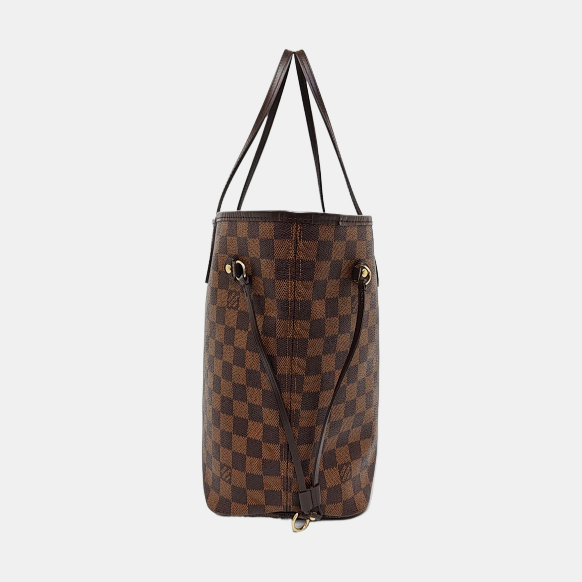 Authenticated pre-owned  NEVERFULL MM Damier Ebene Coated Canvas Brown - Tote Bag at Looply