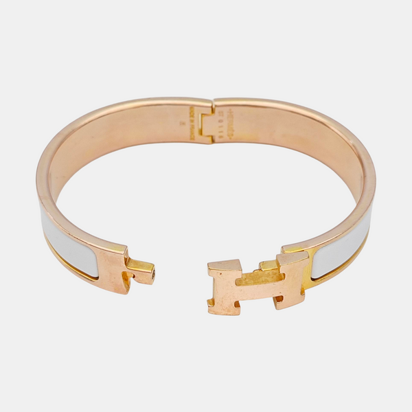 Clic H Metal Rose Gold Bangle