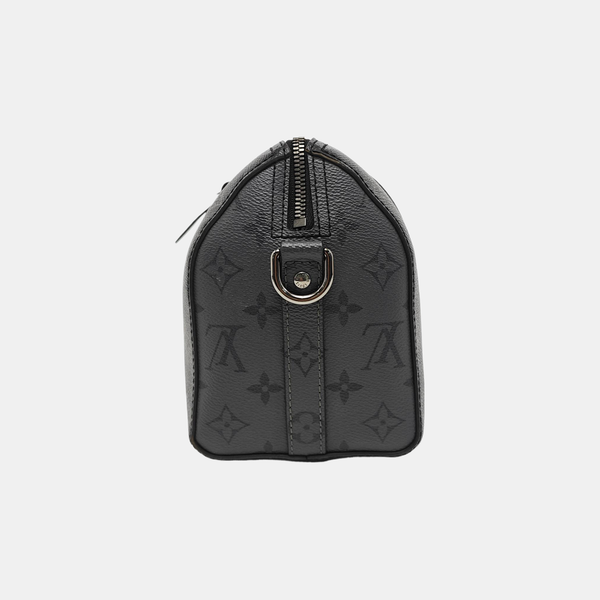 KEEPALL Monogram Coated Canvas Black