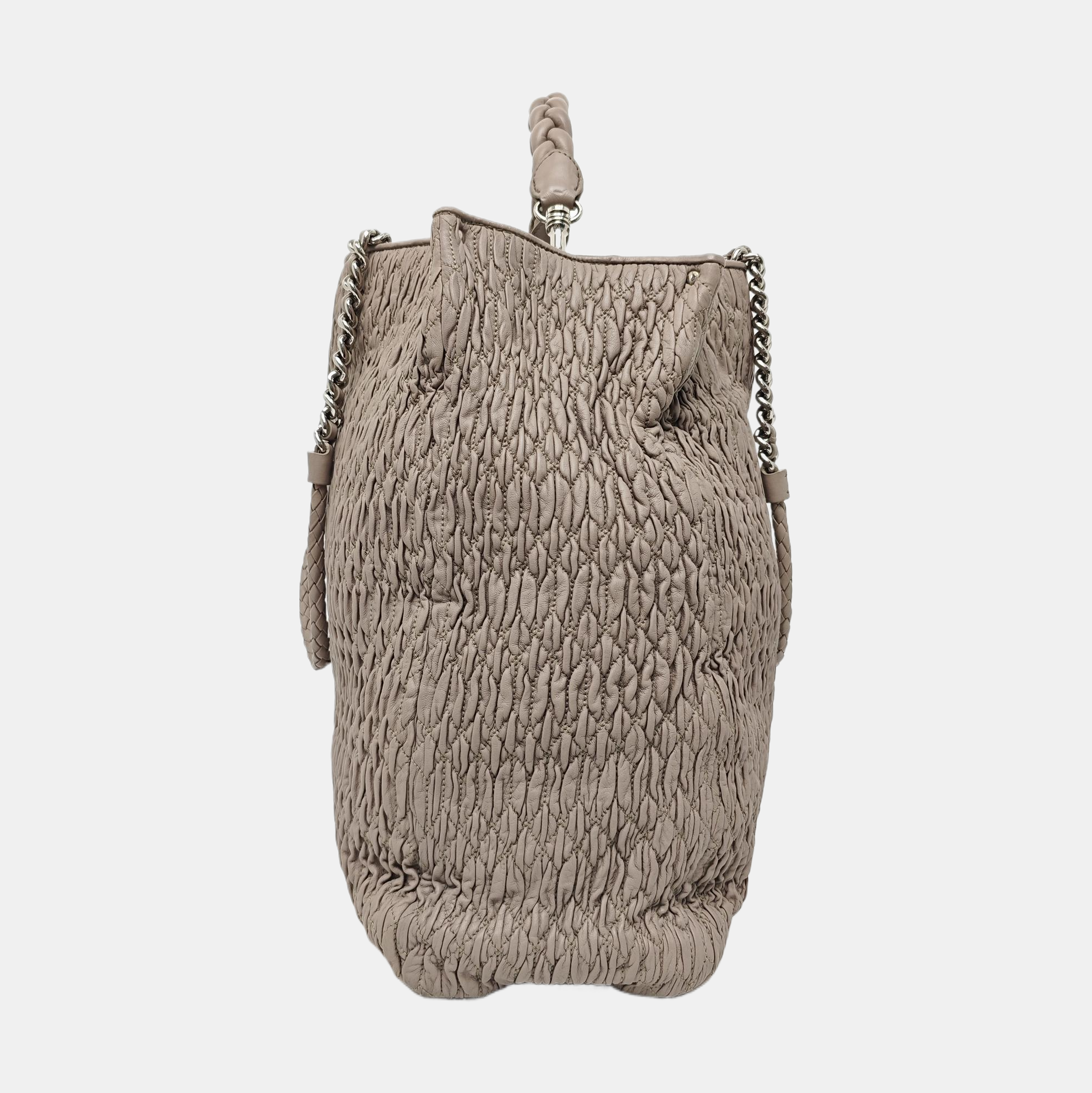 Lambskin Tote Bag Gray
