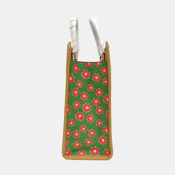 Coated Canvas Top Handle Bag Multicolor