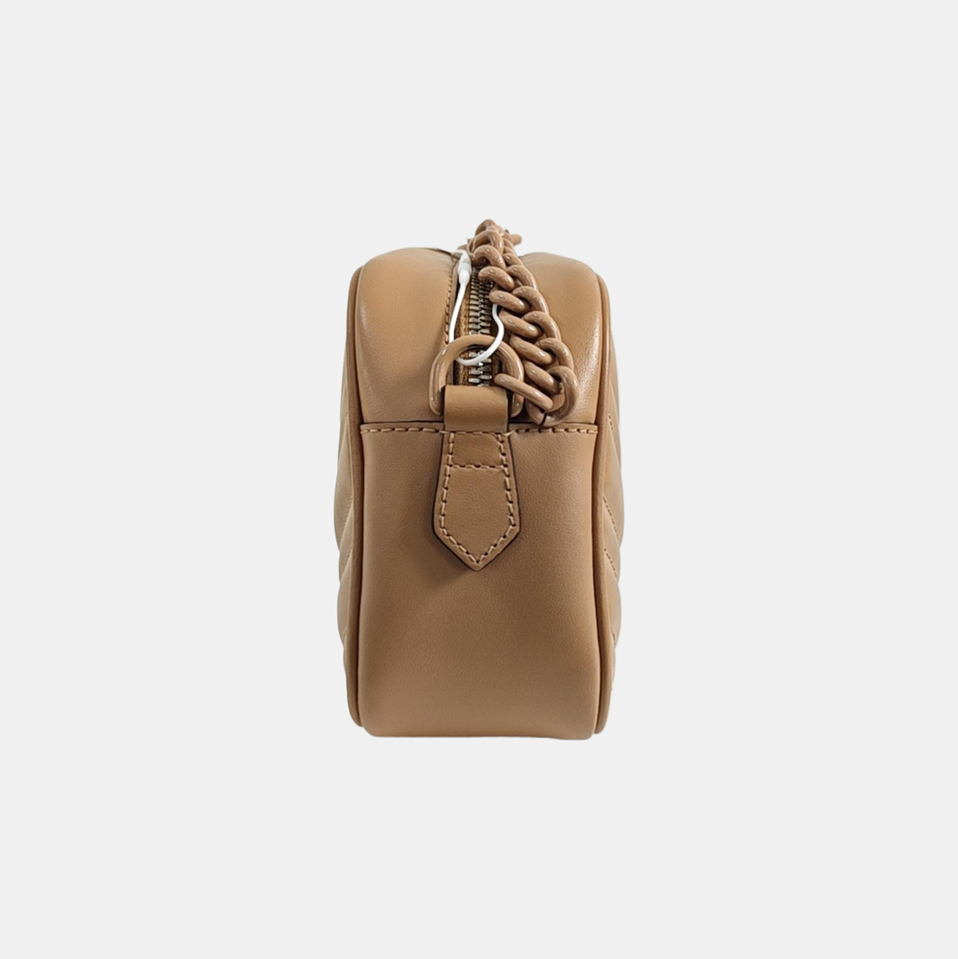 GG Marmont Small Quilted Calfskin Brown