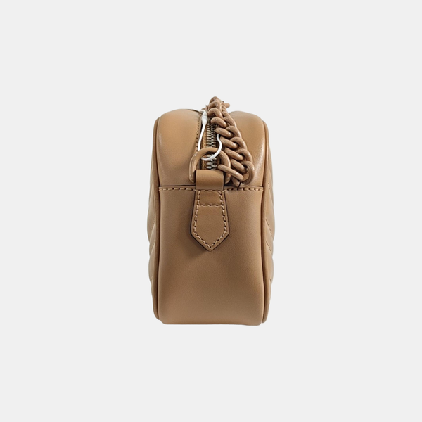 GG Marmont Small Quilted Calfskin Brown