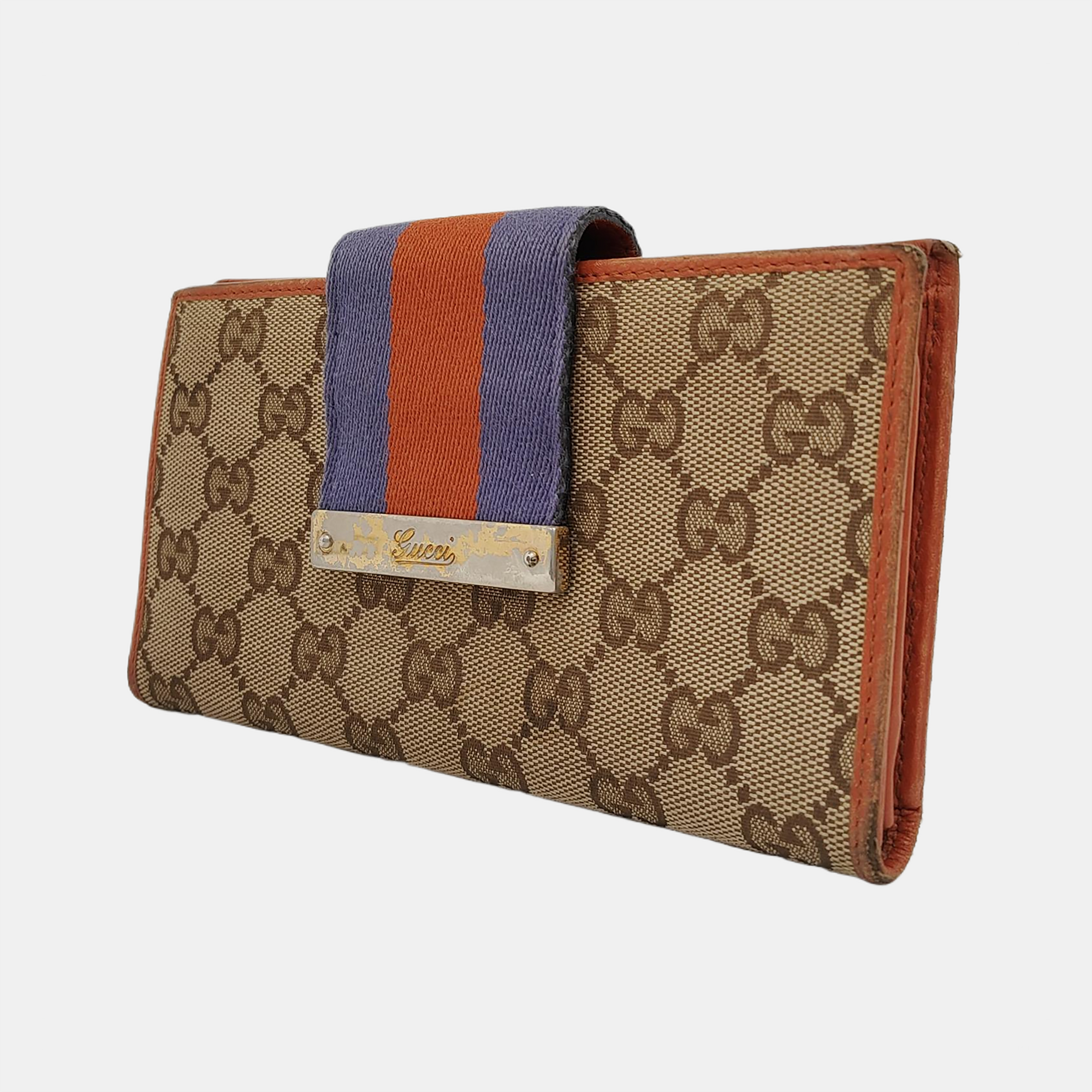 Monogram Fabric Wallet Brown
