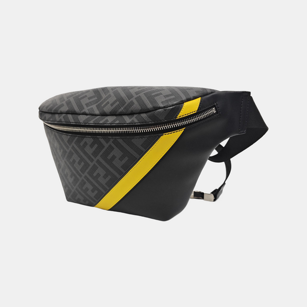 Coated Canvas Belt Bag Gray