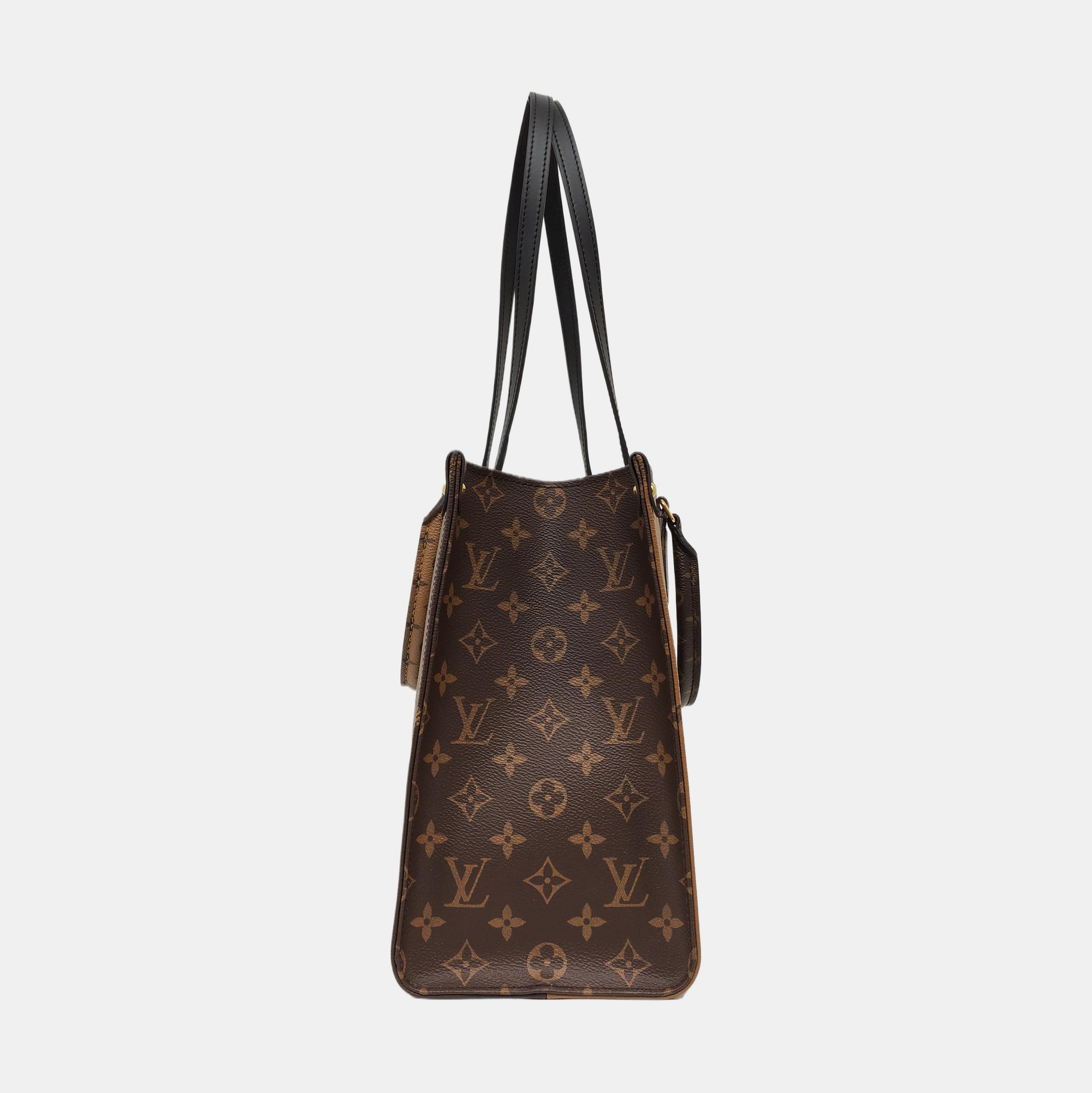 ONTHEGO MM Monogram Coated Canvas Brown