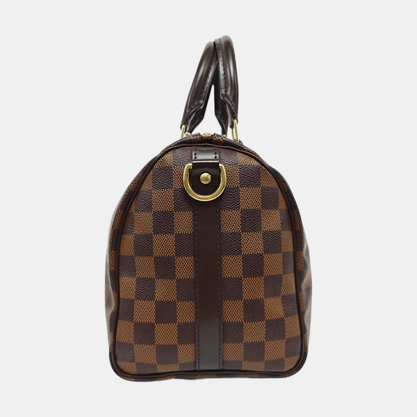 SPEEDY 25 Lona revestida Damier Ebene Marrón