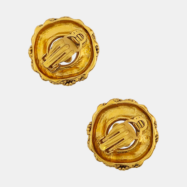 Metal Gold Clip On Earrings