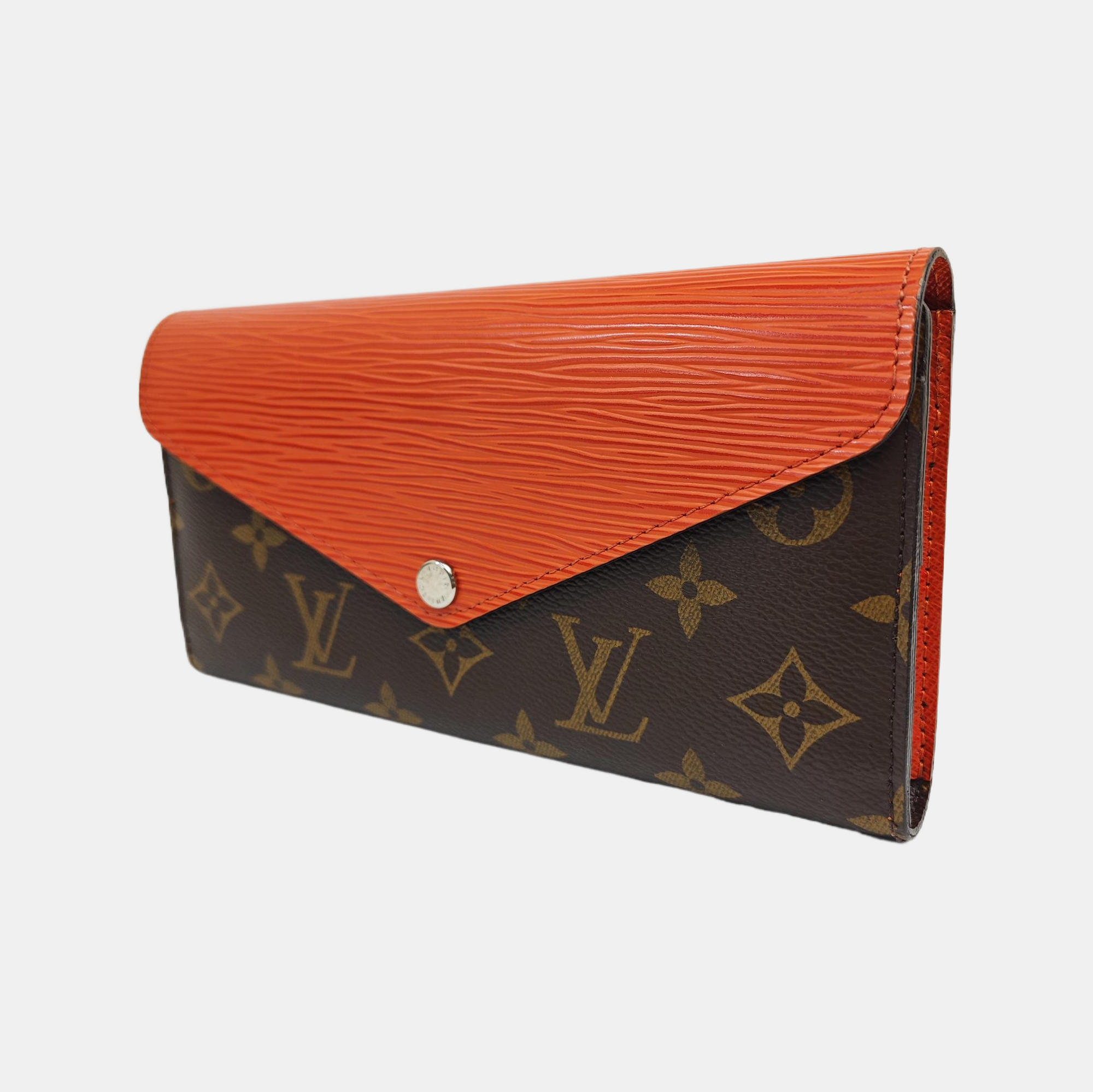 MARIE LOU Monogram Coated Canvas Brown Wallet