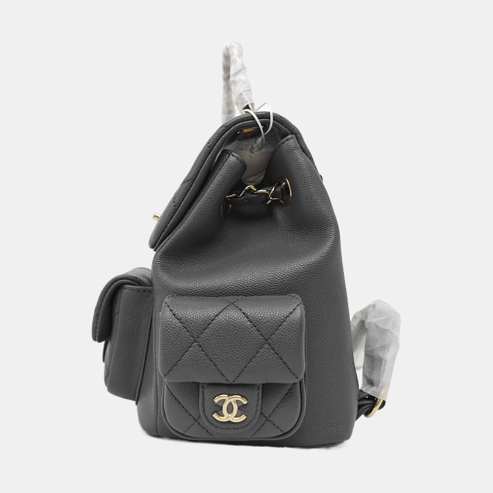 DUMA Quilted Grained Calfskin Gray