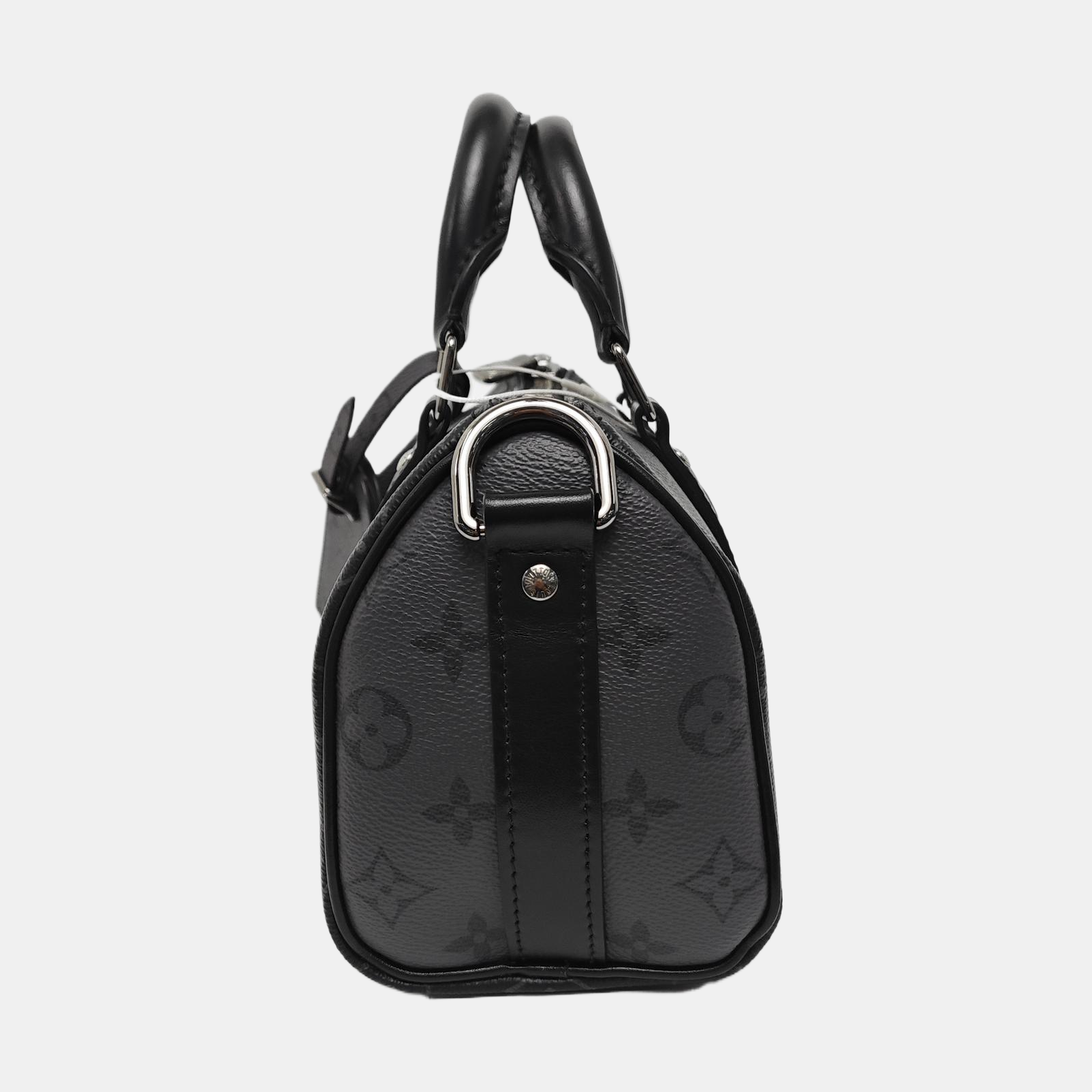 KEEPALL 25 Monogram Coated Canvas Black