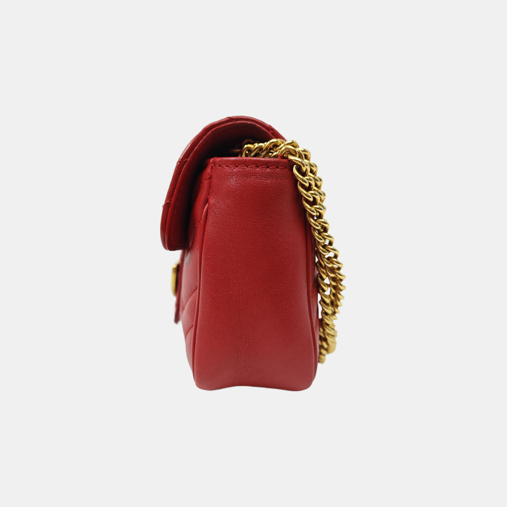 GG Marmont Mini Quilted Calfskin Red