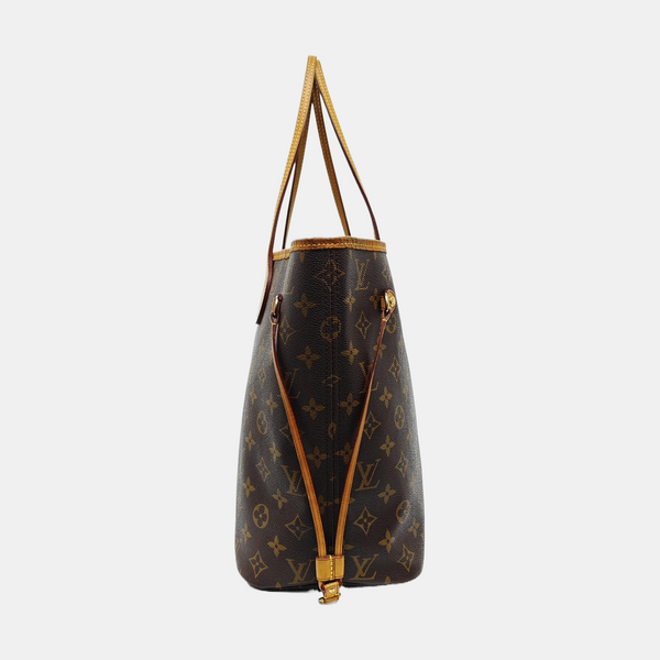 NEVERFULL MM Monogram Coated Canvas Brown
