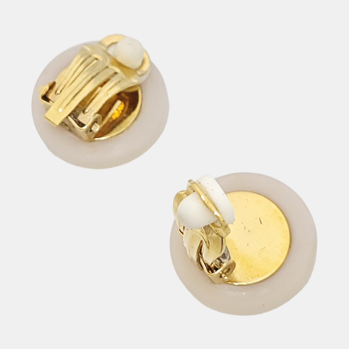 Metal White Clip On Earrings