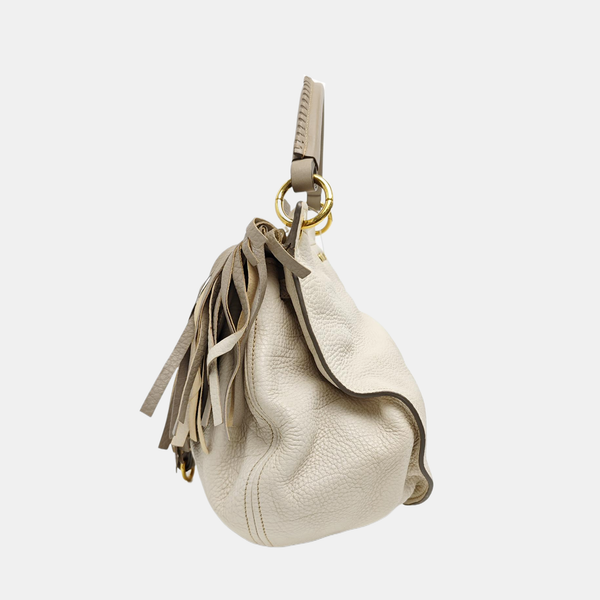 Calfskin Shoulder Bag Gray