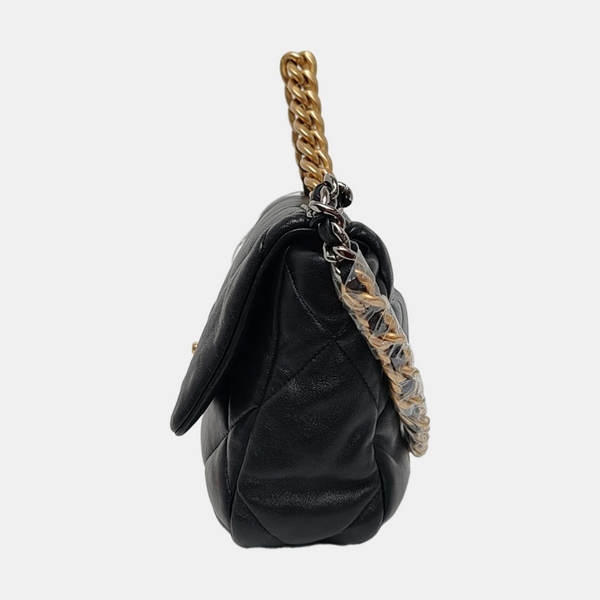 CHANEL 19 Small Quilted Lambskin Black