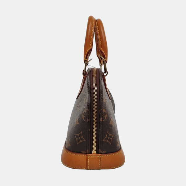 ALMA BB Monogram Coated Canvas Brown
