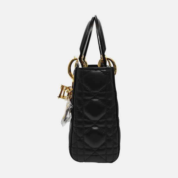 Lady Dior Mini Cannage Lambskin Black