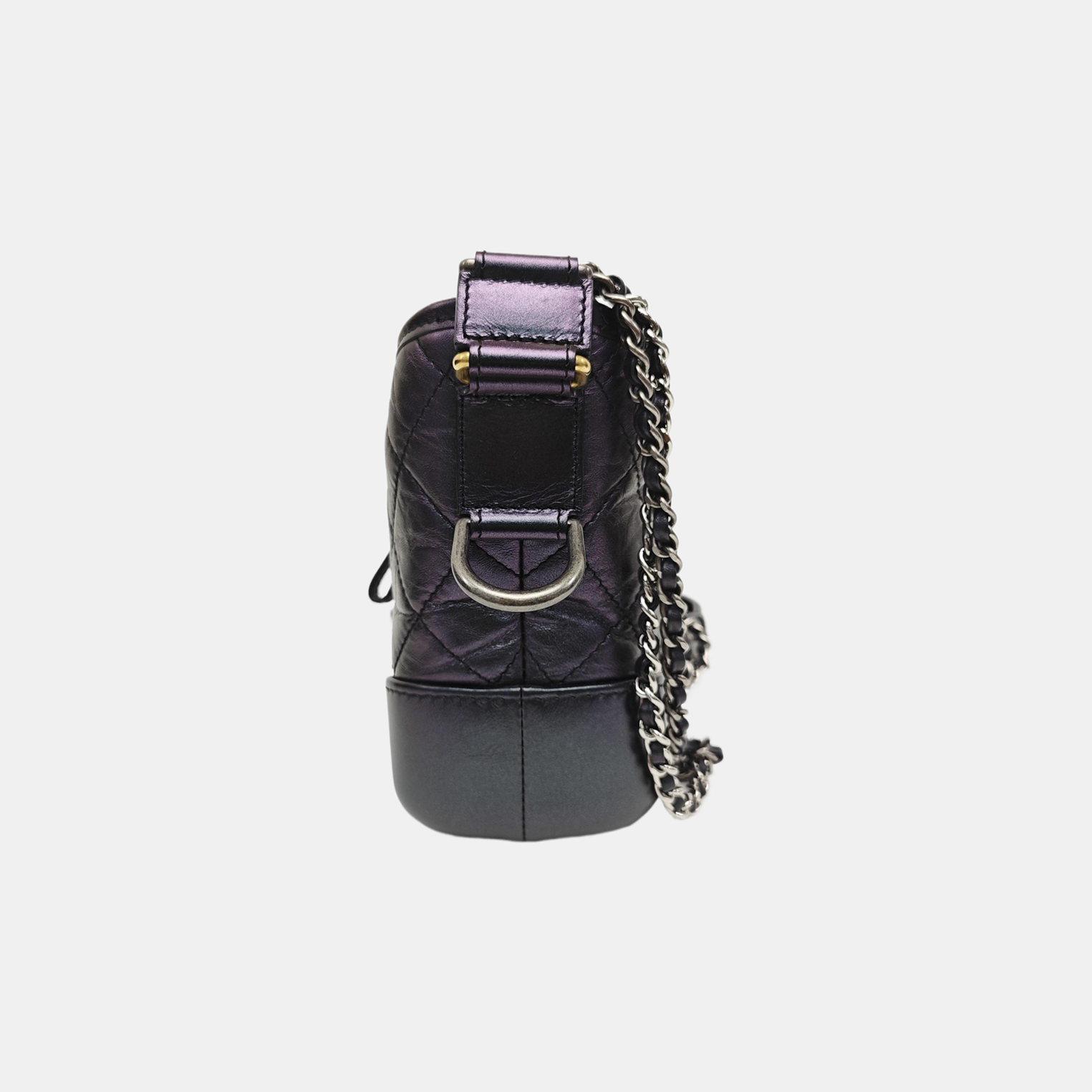 GABRIELLE Small Quilted Calfskin Purple