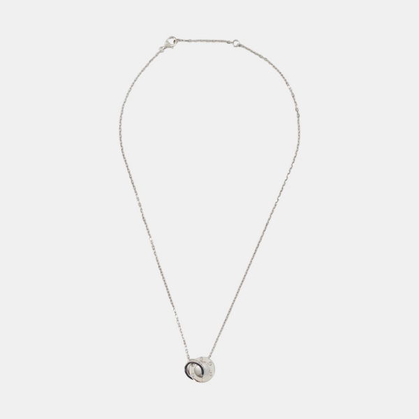 LOVE 18k White Gold Silver Necklace