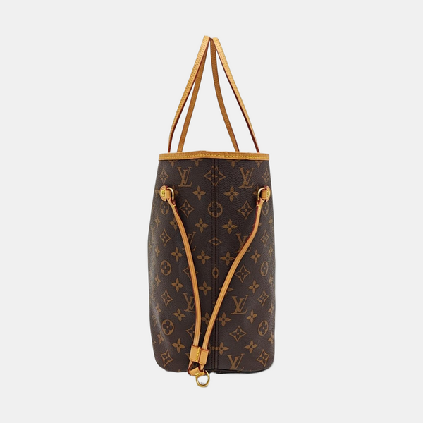 NEVERFULL MM Monogram Coated Canvas Brown