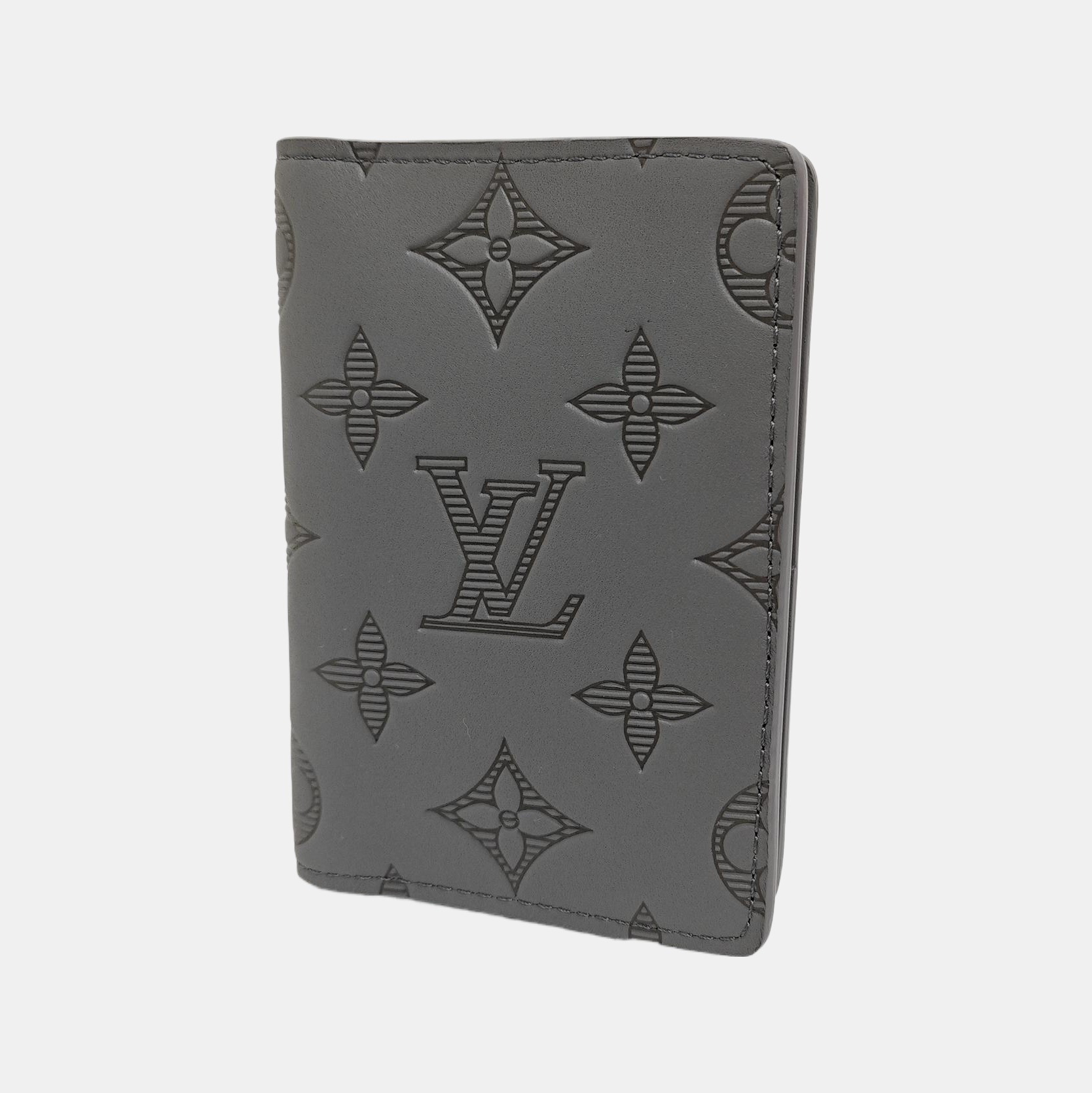 SLENDER Monogram Calfskin Gray Card Holder
