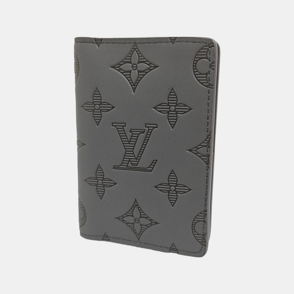 SLENDER Monogram Calfskin Gray Card Holder