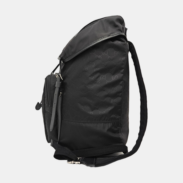 Monogram Nylon Backpack Black
