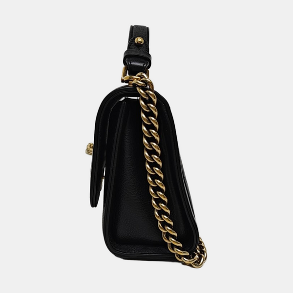 LABEL CLICK Quilted Calfskin Black