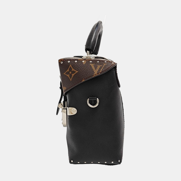 Monogram Calfskin Shoulder Bag Black