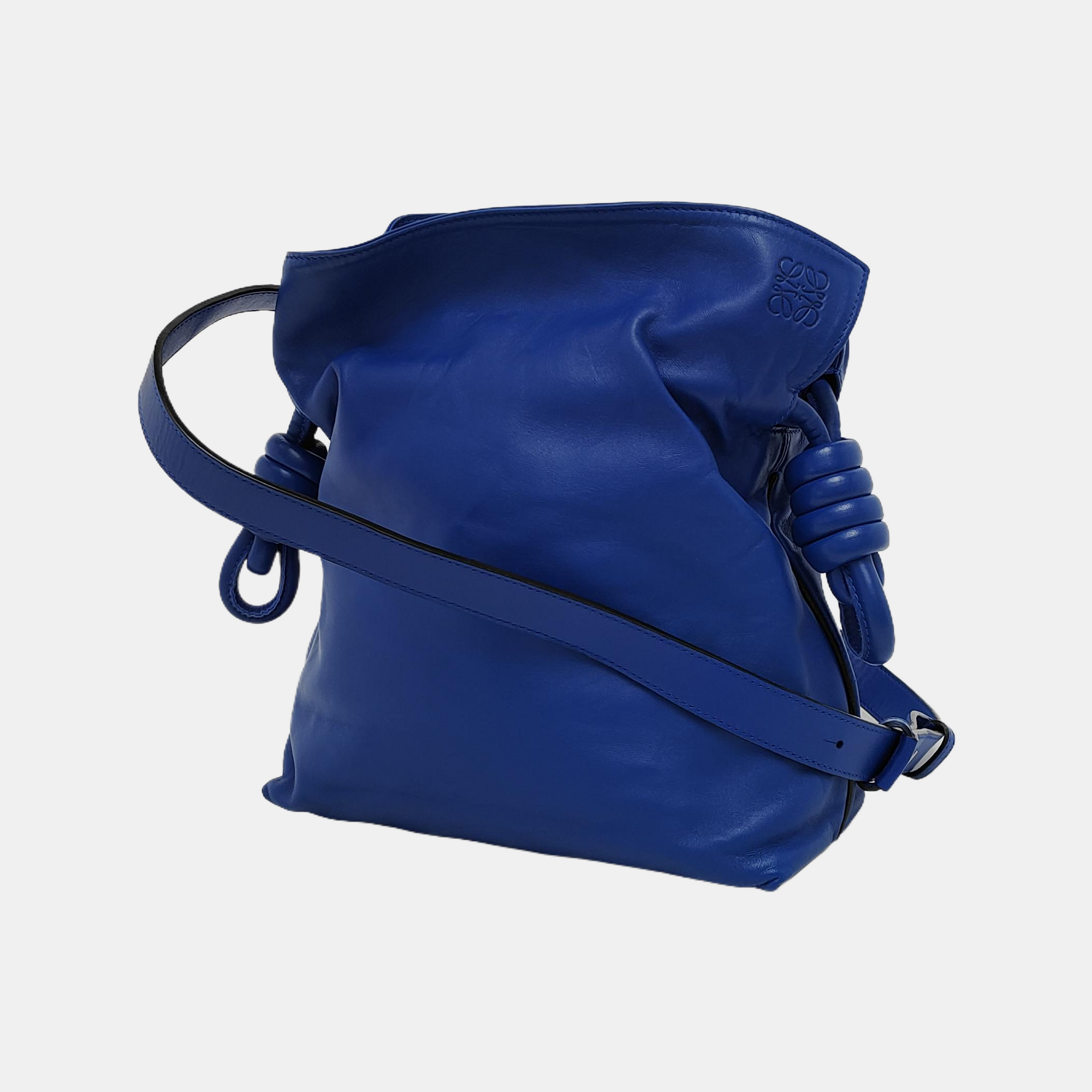 Authenticated pre-owned  Flamenco Calfskin Blue - Crossbody Bag at Looply
