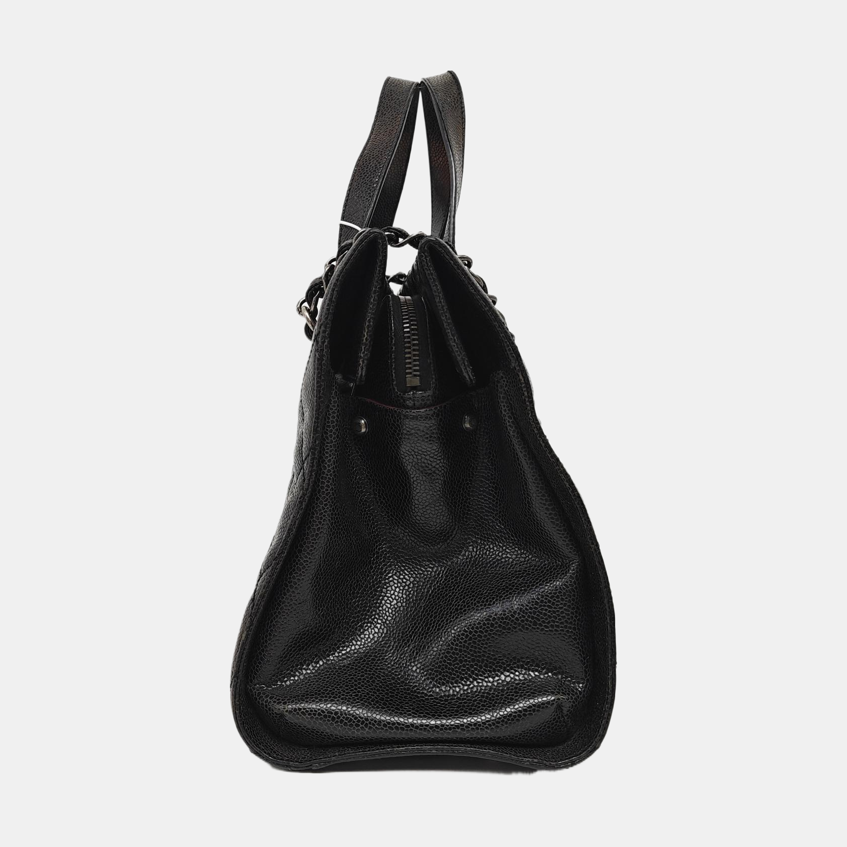 Quilted Calfskin Tote Bag Black