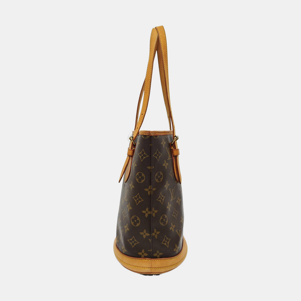 BUCKET PM Monogram Coated Canvas Brown