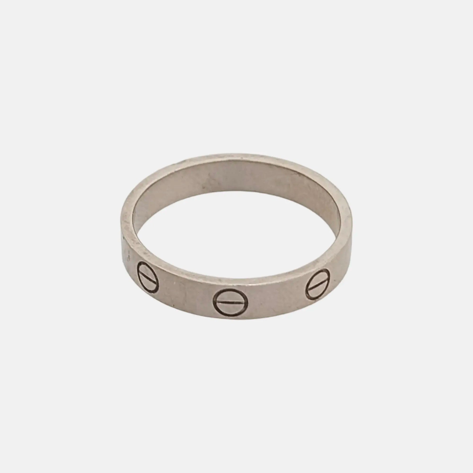 LOVE 18k White Gold Silver Ring EU 56