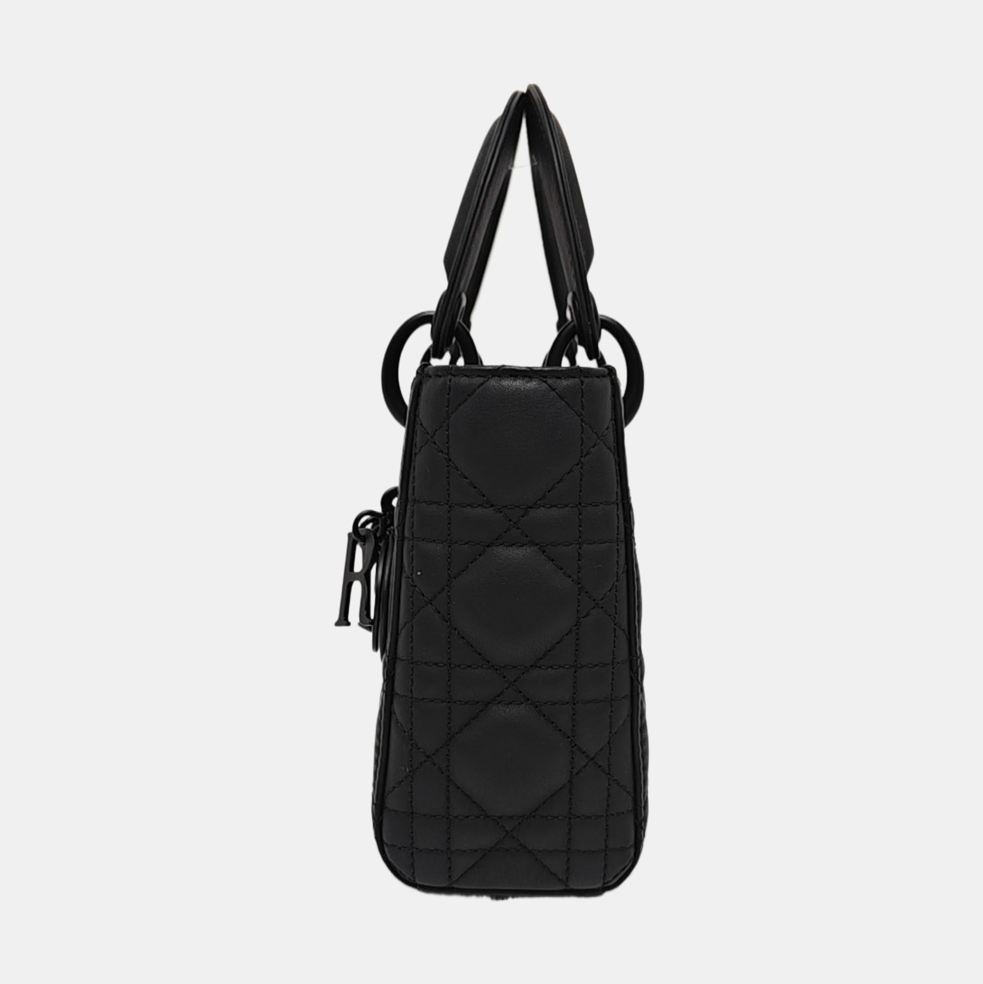 Lady Dior Mini Cannage Calfskin Black
