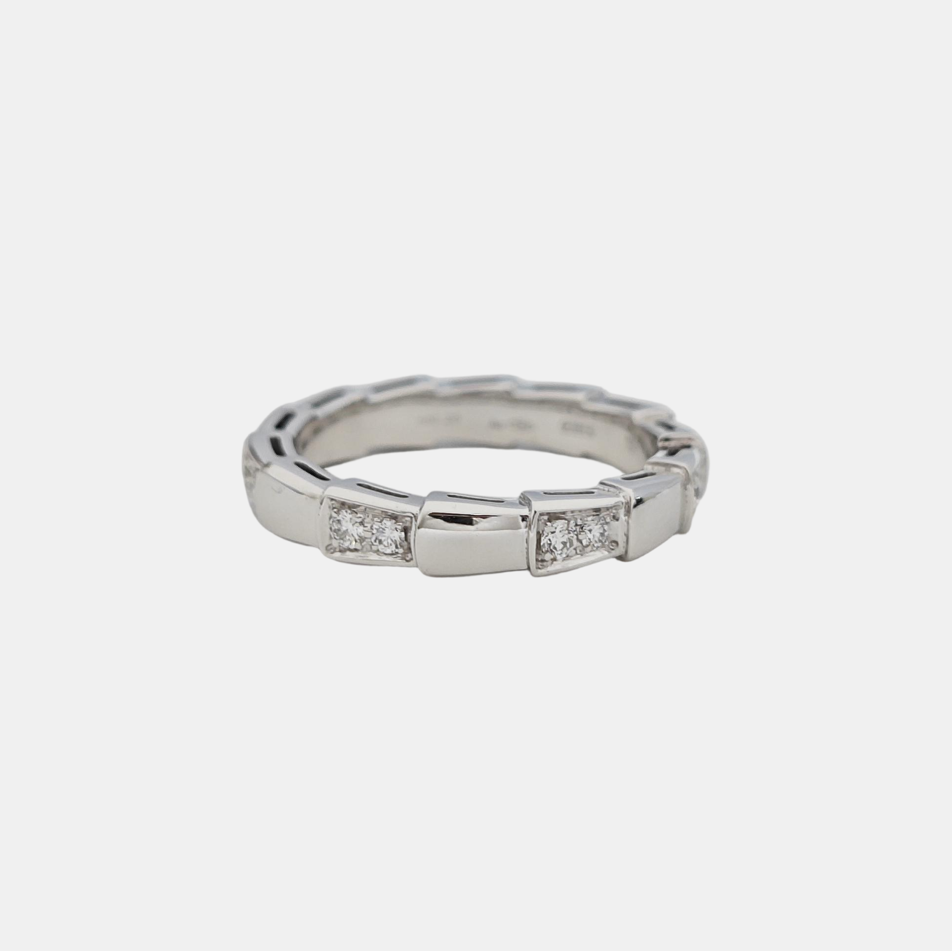 SERPENTI 18k White Gold Silver Ring EU 52