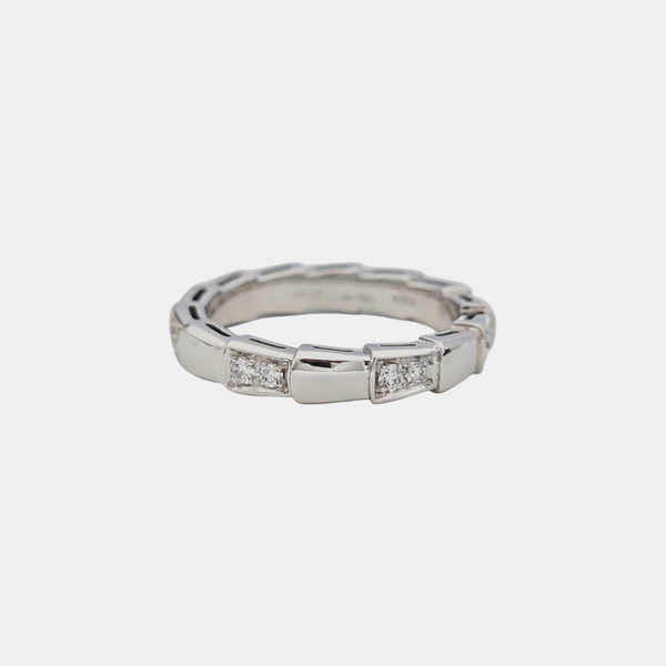 SERPENTI 18k White Gold Silver Ring EU 52