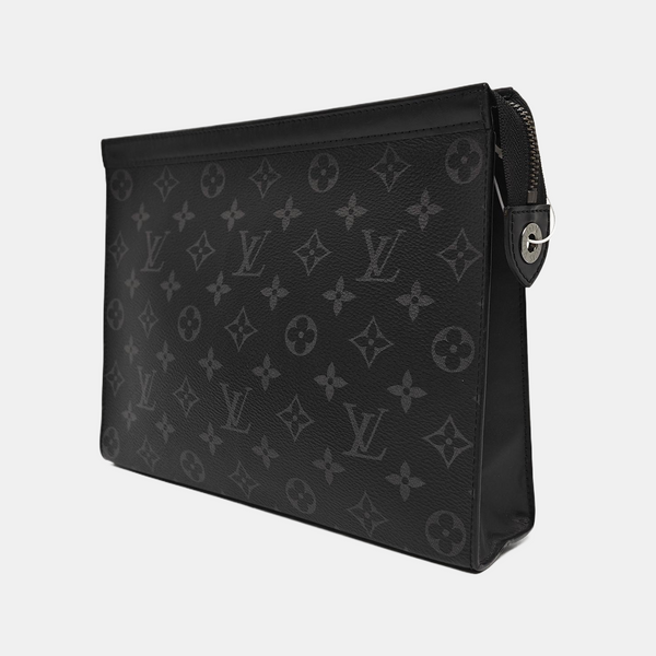 Pochette Voyag MM Monogram Coated Canvas Black