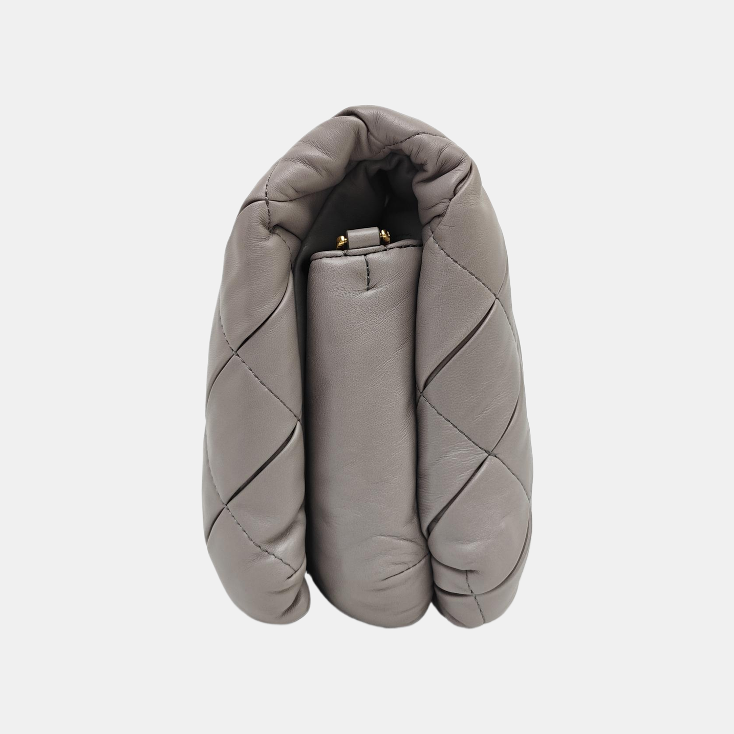Quilted Lambskin Shoulder Bag Gray