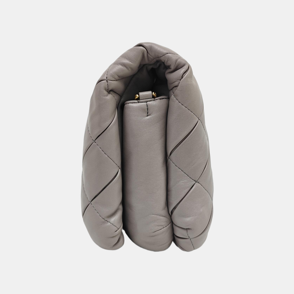 Quilted Lambskin Shoulder Bag Gray