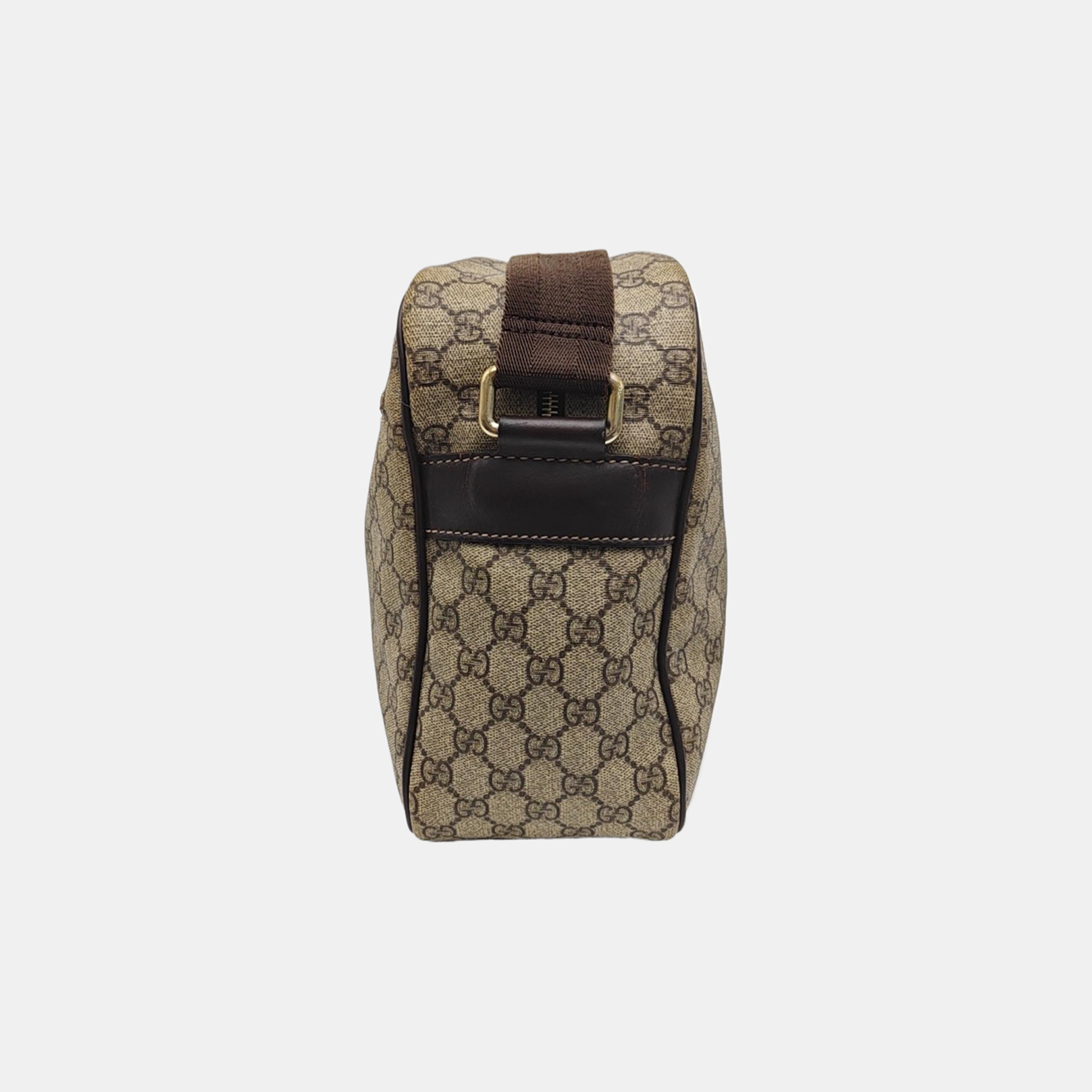 Monogram Coated Canvas Shoulder Bag Brown