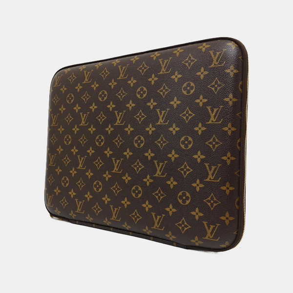 SLEEVE Monogram Coated Canvas Brown