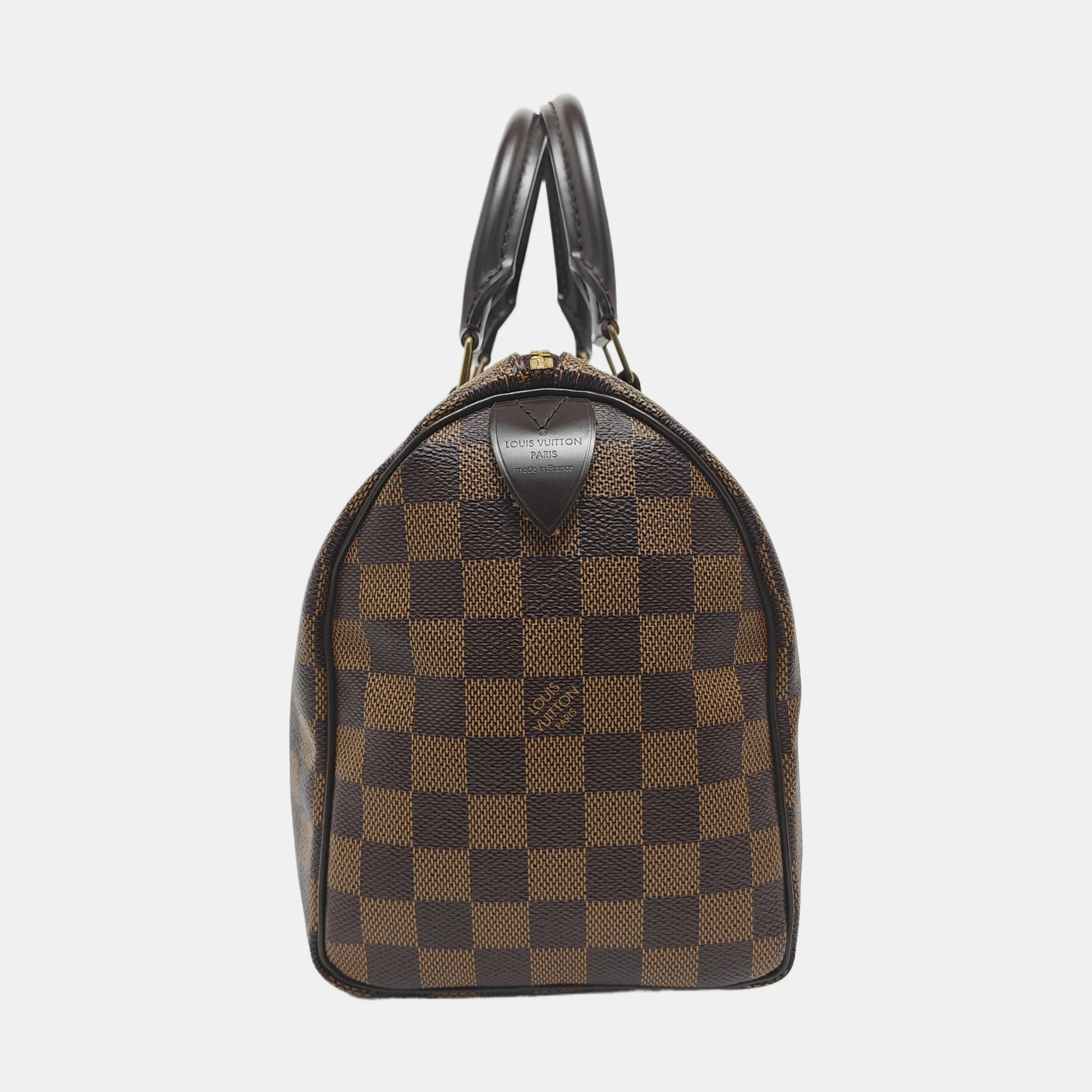 SPEEDY 25 Damier Ebene Coated Canvas Brown