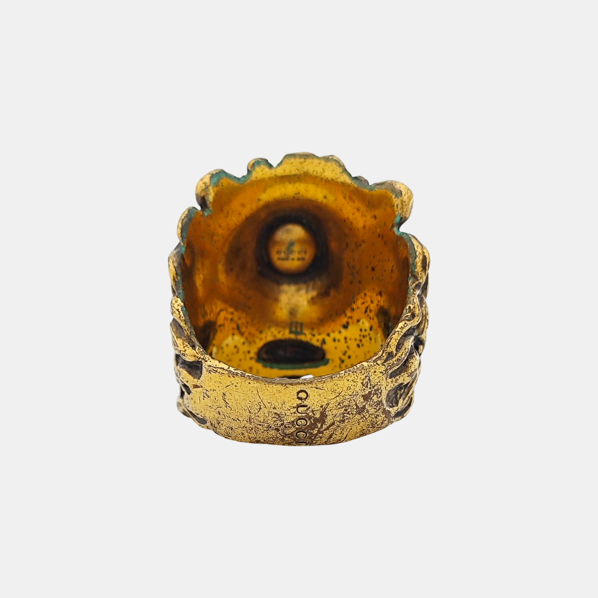 Lion Head Metal Gold Ring EU 62