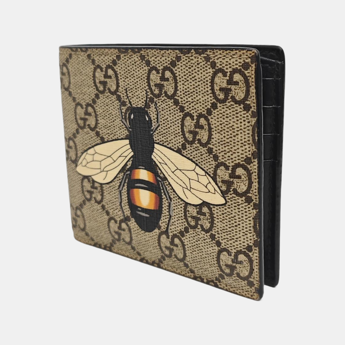 GG Supreme Monogram Coated Canvas Brown Card Holder
