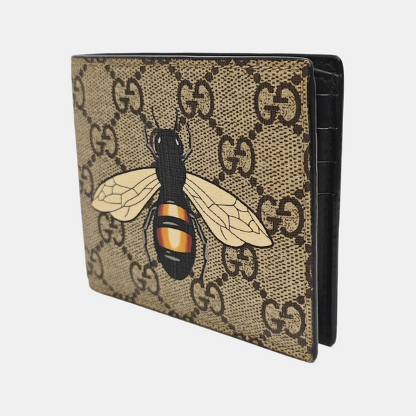 GG Supreme Monogram Coated Canvas Brown Card Holder