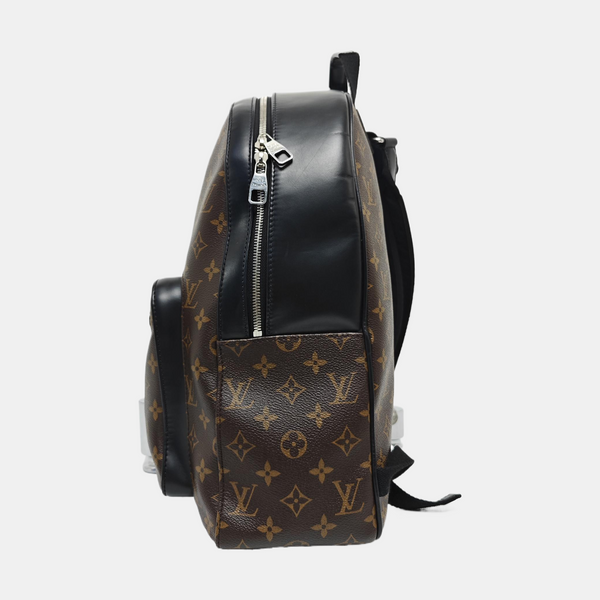 JOSH Monogram Coated Canvas Brown