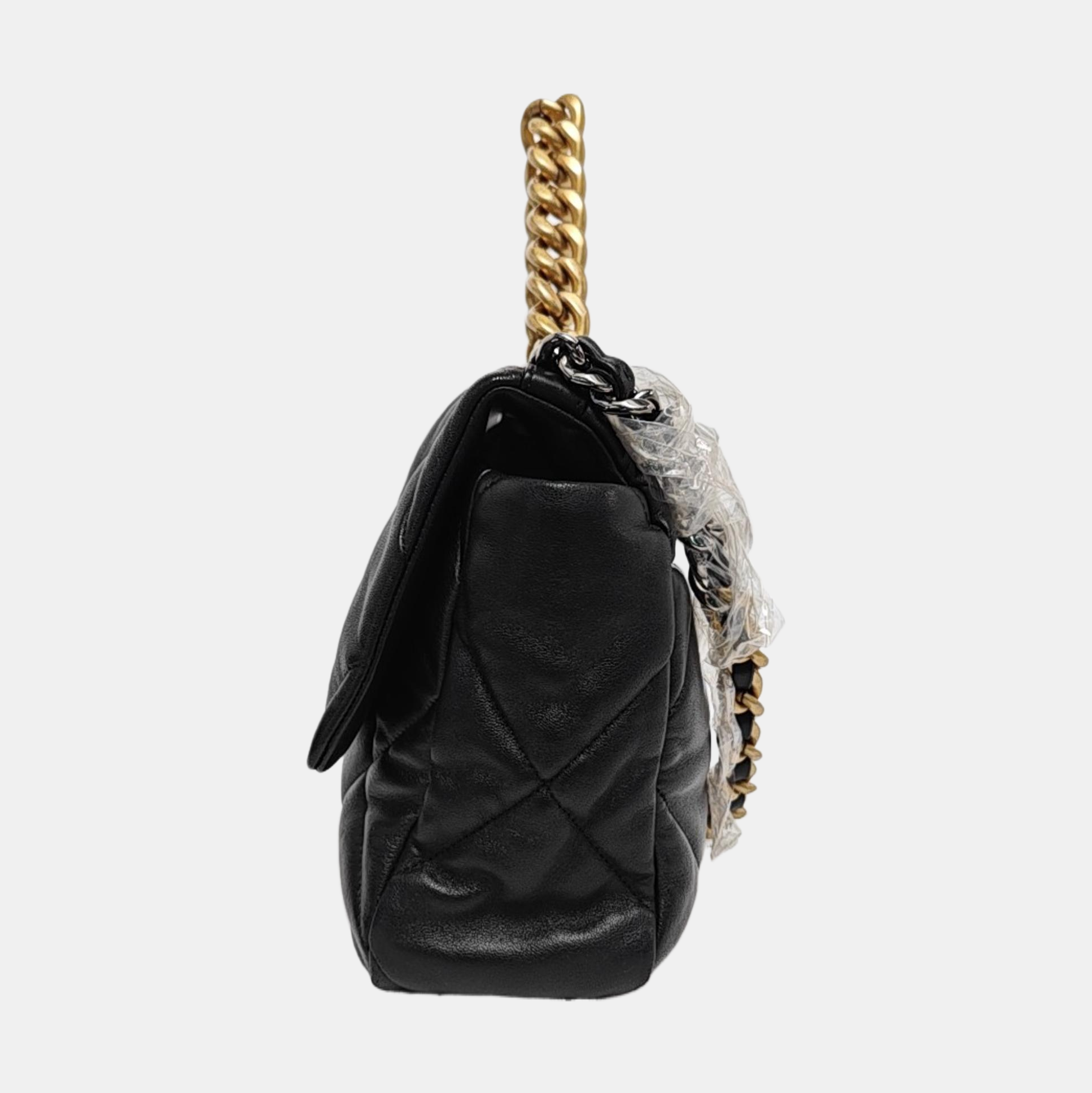 CHANEL 19 Large Quilted Lambskin Black