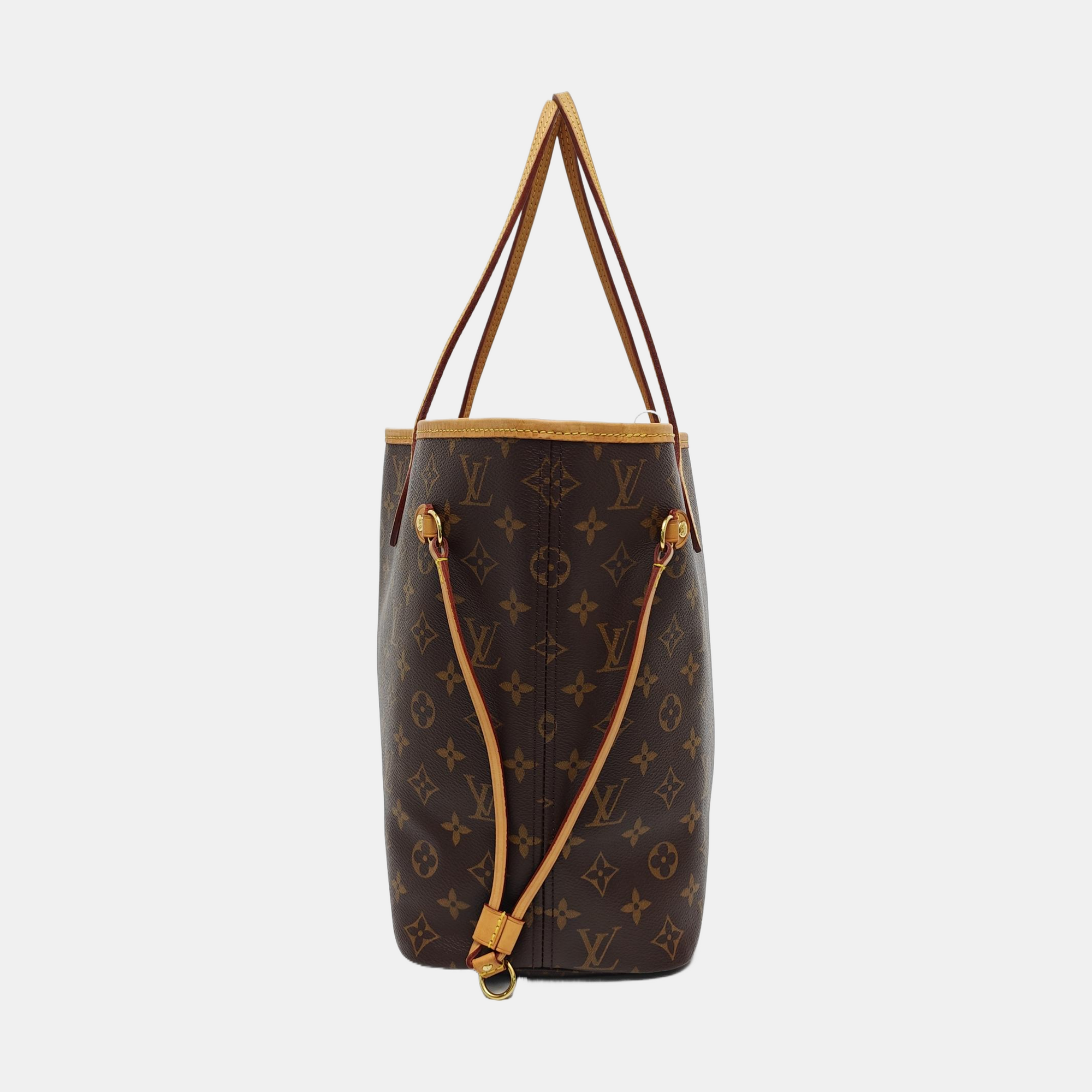 NEVERFULL MM Monogram Coated Canvas Brown