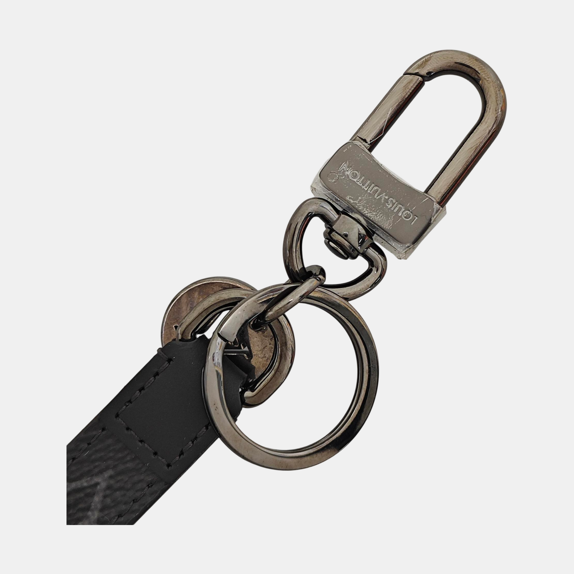 Coated Canvas Bag Charm Black